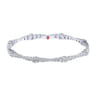 14K White Gold Diamond Tennis Bracelet - 6.15 ct