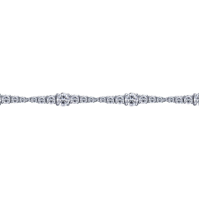 14K White Gold Diamond Tennis Bracelet - 6.15 ct - Shot 2