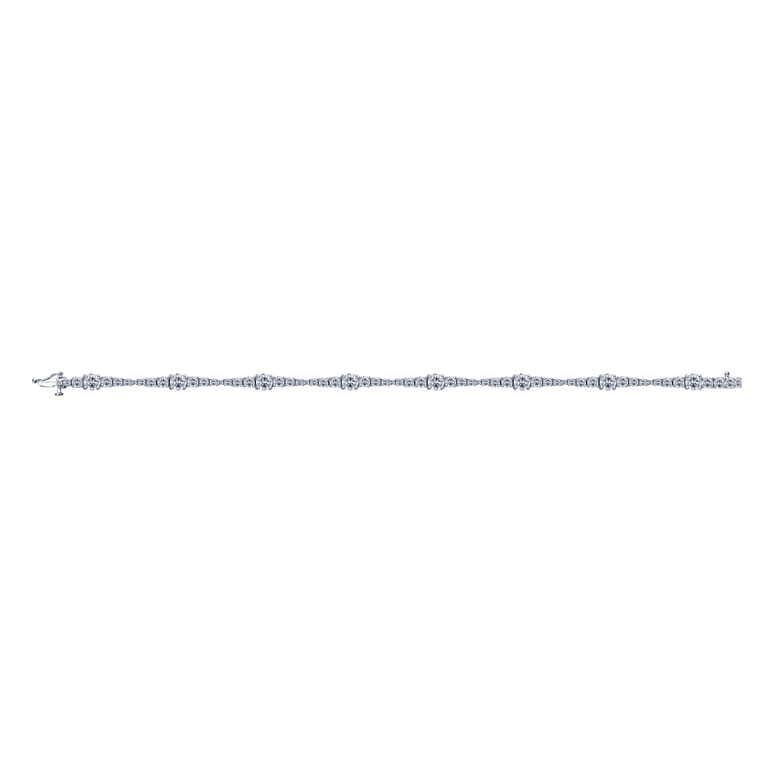 14K White Gold Diamond Tennis Bracelet - 6.15 ct - Shot 3