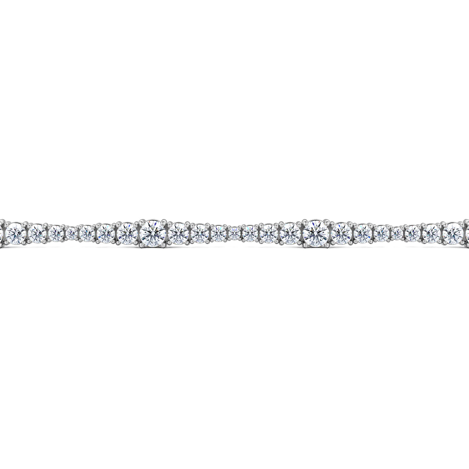 14K White Gold Diamond Tennis Bracelet - 9.2 ct - Shot 2