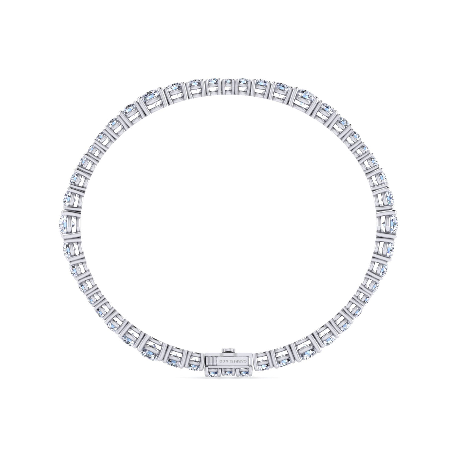 14K White Gold Diamond Tennis Bracelet - 9.2 ct - Shot 3