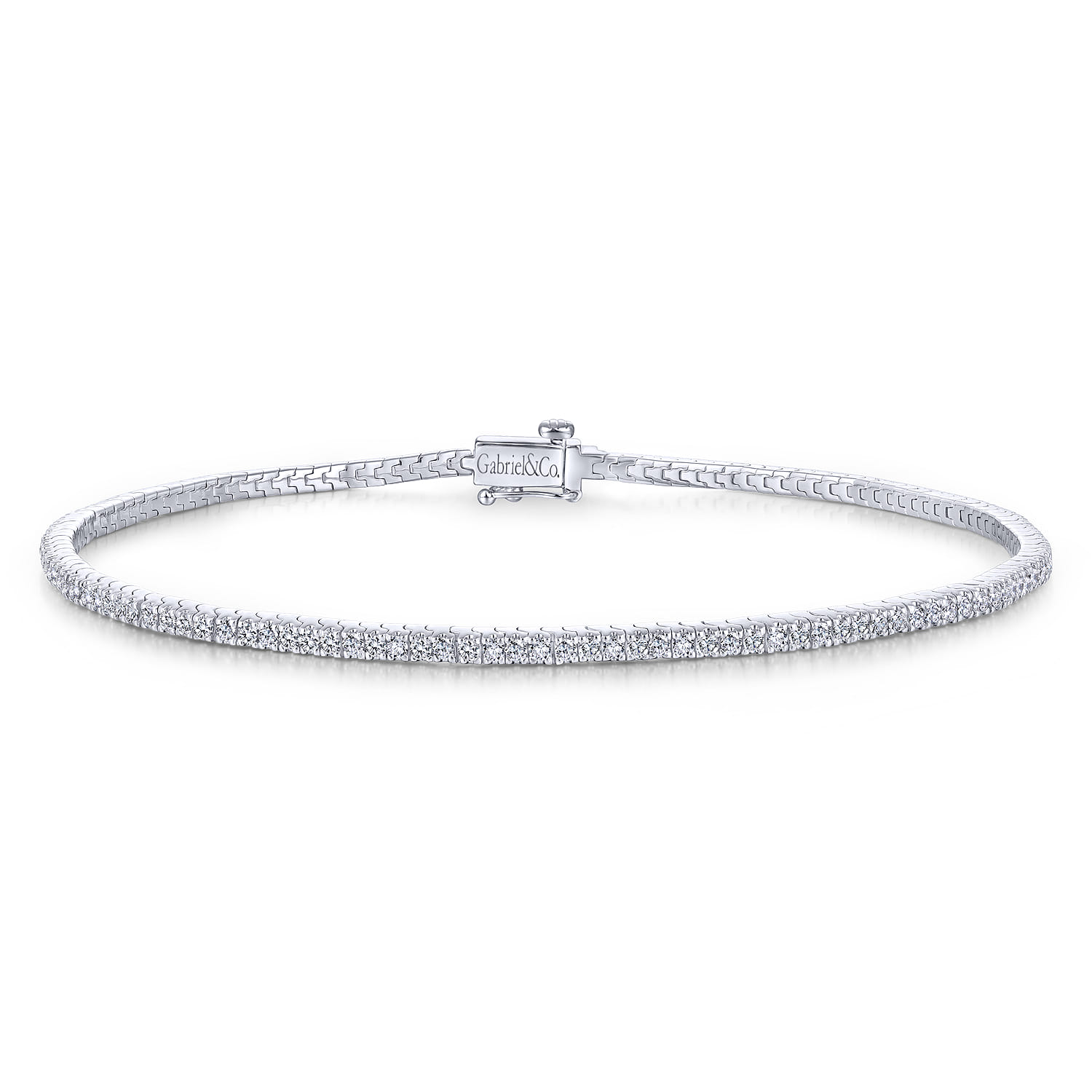 14K White Gold Diamond Tennis Bracelet - 1 ct - Shot 1