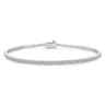 14K White Gold Diamond Tennis Bracelet - 1 ct