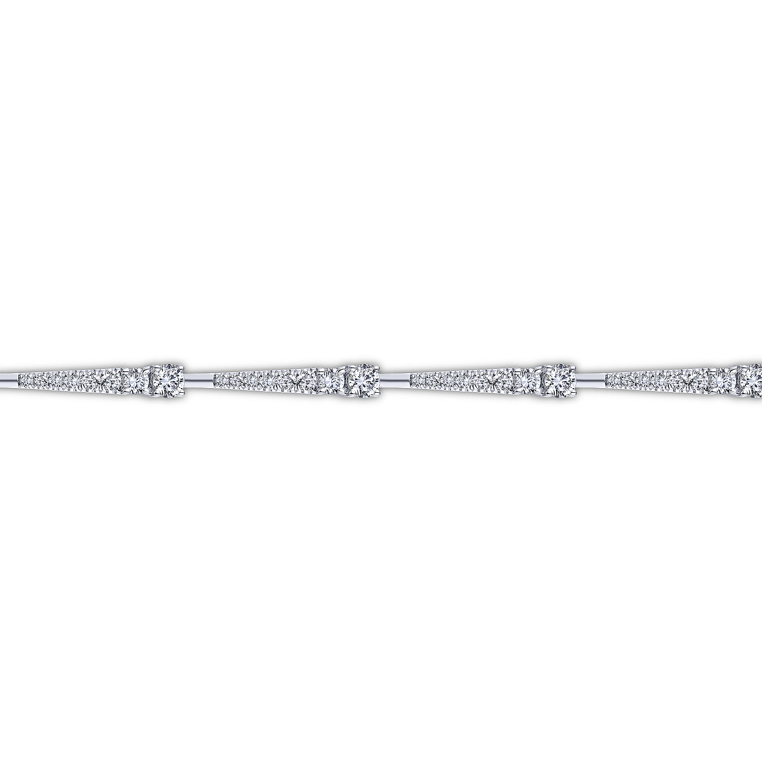 14K White Gold Diamond Tennis Bracelet - 1.9 ct - Shot 2