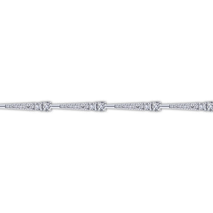 14K White Gold Diamond Tennis Bracelet