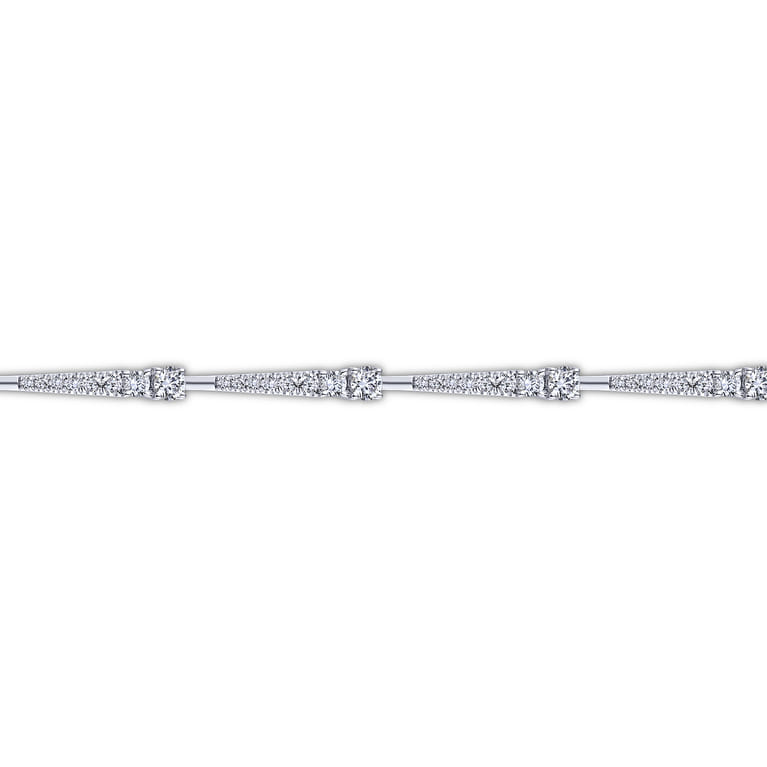 14K White Gold Diamond Tennis Bracelet - 1.9 ct - Shot 2