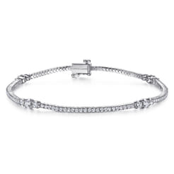 14K White Gold Diamond Tennis Bracelet