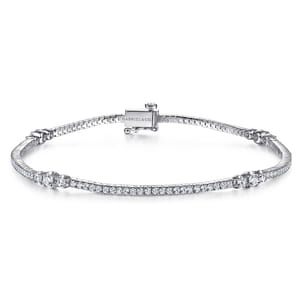 14K White Gold Diamond Tennis Bracelet