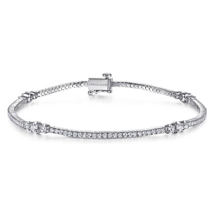 14K White Gold Diamond Tennis Bracelet