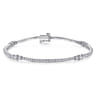 14K White Gold Diamond Tennis Bracelet - 1.3 ct