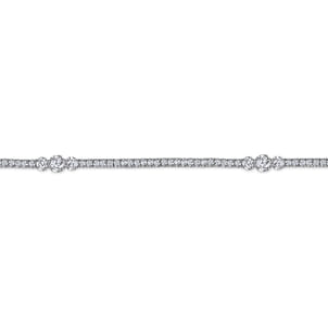 14K White Gold Diamond Tennis Bracelet