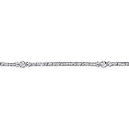 14K White Gold Diamond Tennis Bracelet
