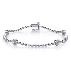 14K White Gold Diamond Tennis Bracelet