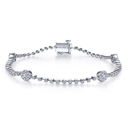 14K White Gold Diamond Tennis Bracelet