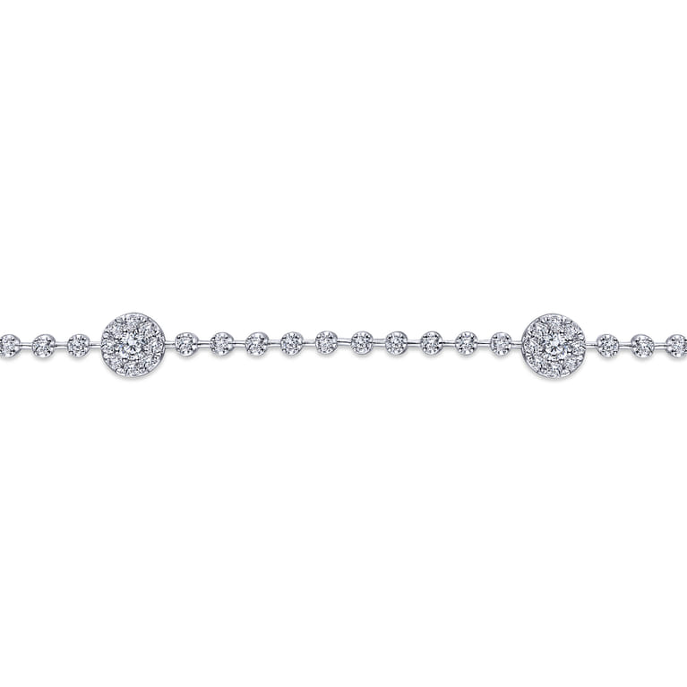 14K White Gold Diamond Tennis Bracelet - 0.95 ct - Shot 2