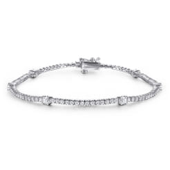 14K White Gold Diamond Tennis Bracelet