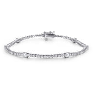 14K White Gold Diamond Tennis Bracelet
