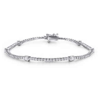 14K White Gold Diamond Tennis Bracelet