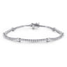 14K White Gold Diamond Tennis Bracelet - 1.5 ct