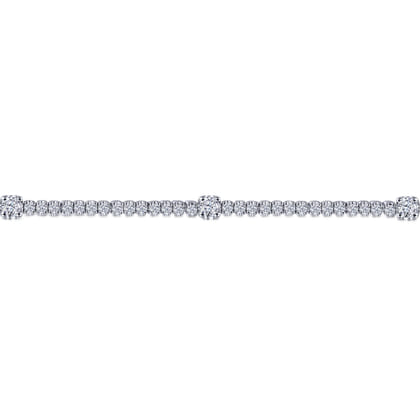 14K White Gold Diamond Tennis Bracelet
