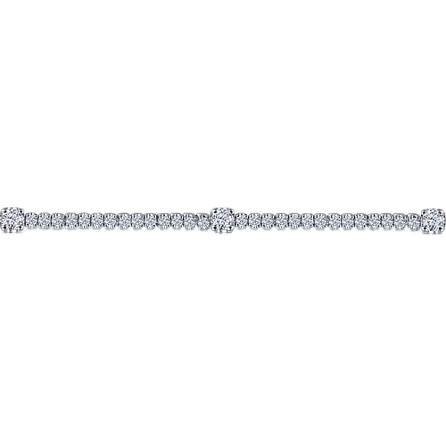 14K White Gold Diamond  Tennis Bracelet - 1.5 ct - Shot 2
