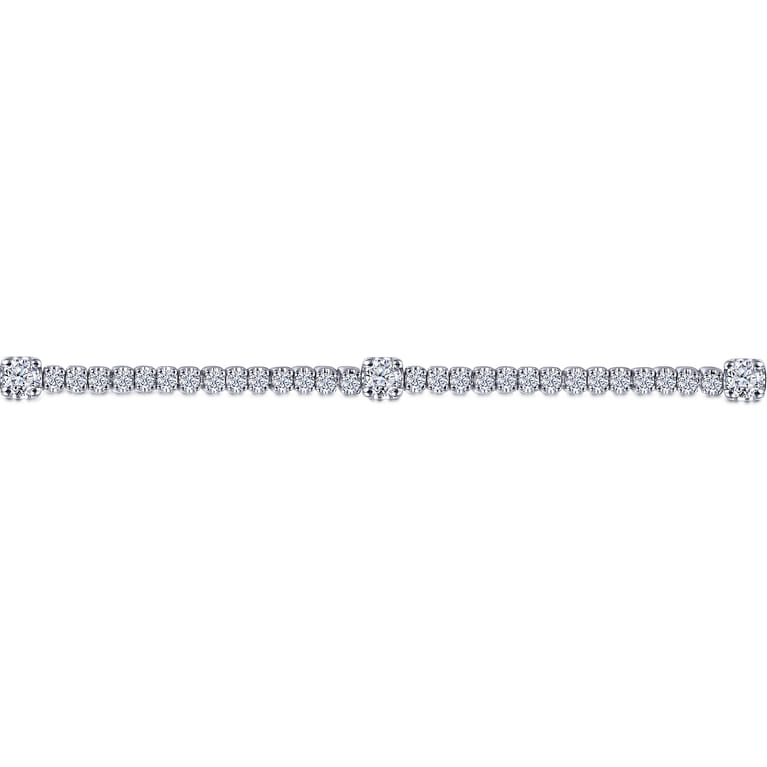 14K White Gold Diamond Tennis Bracelet - 1.5 ct - Shot 2