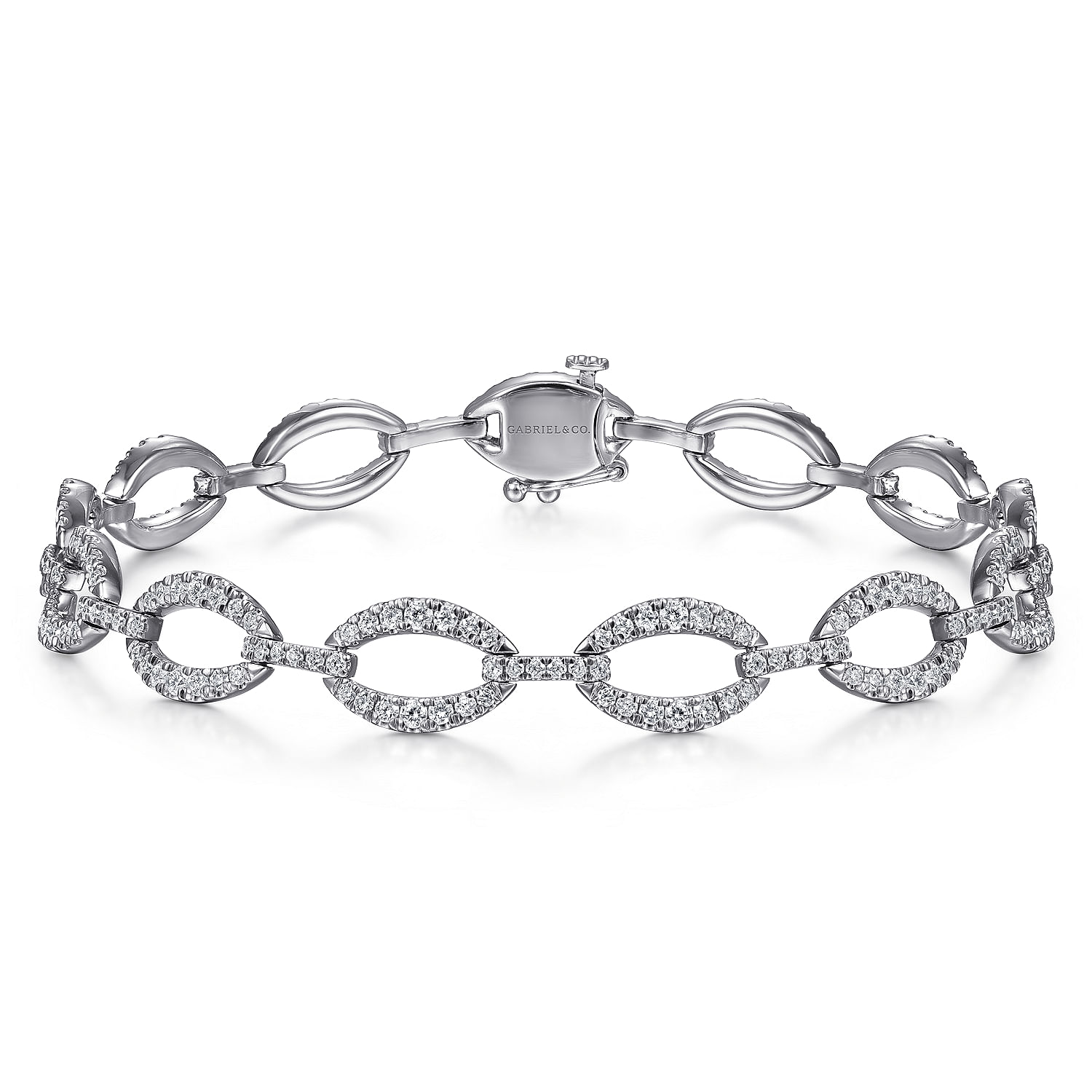 14K White Gold Diamond Tennis Bracelet