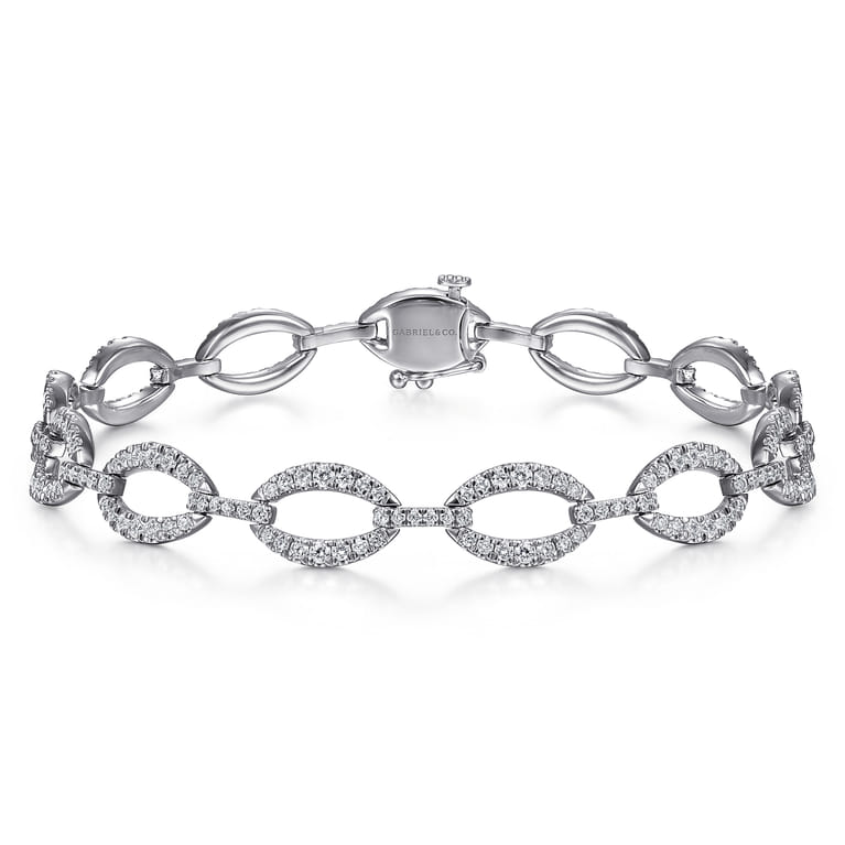 14K White Gold Diamond Tennis Bracelet - 1.9 ct - Shot 1