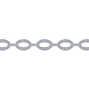 14K White Gold Diamond Tennis Bracelet