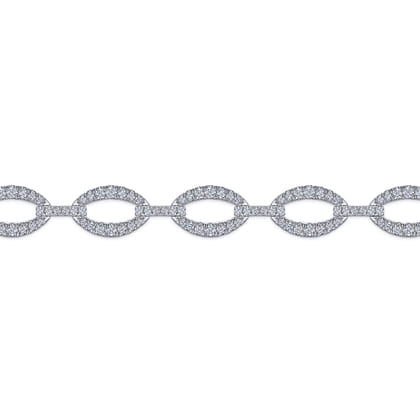 14K White Gold Diamond Tennis Bracelet