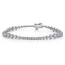14K White Gold Diamond Tennis Bracelet - 2 ct