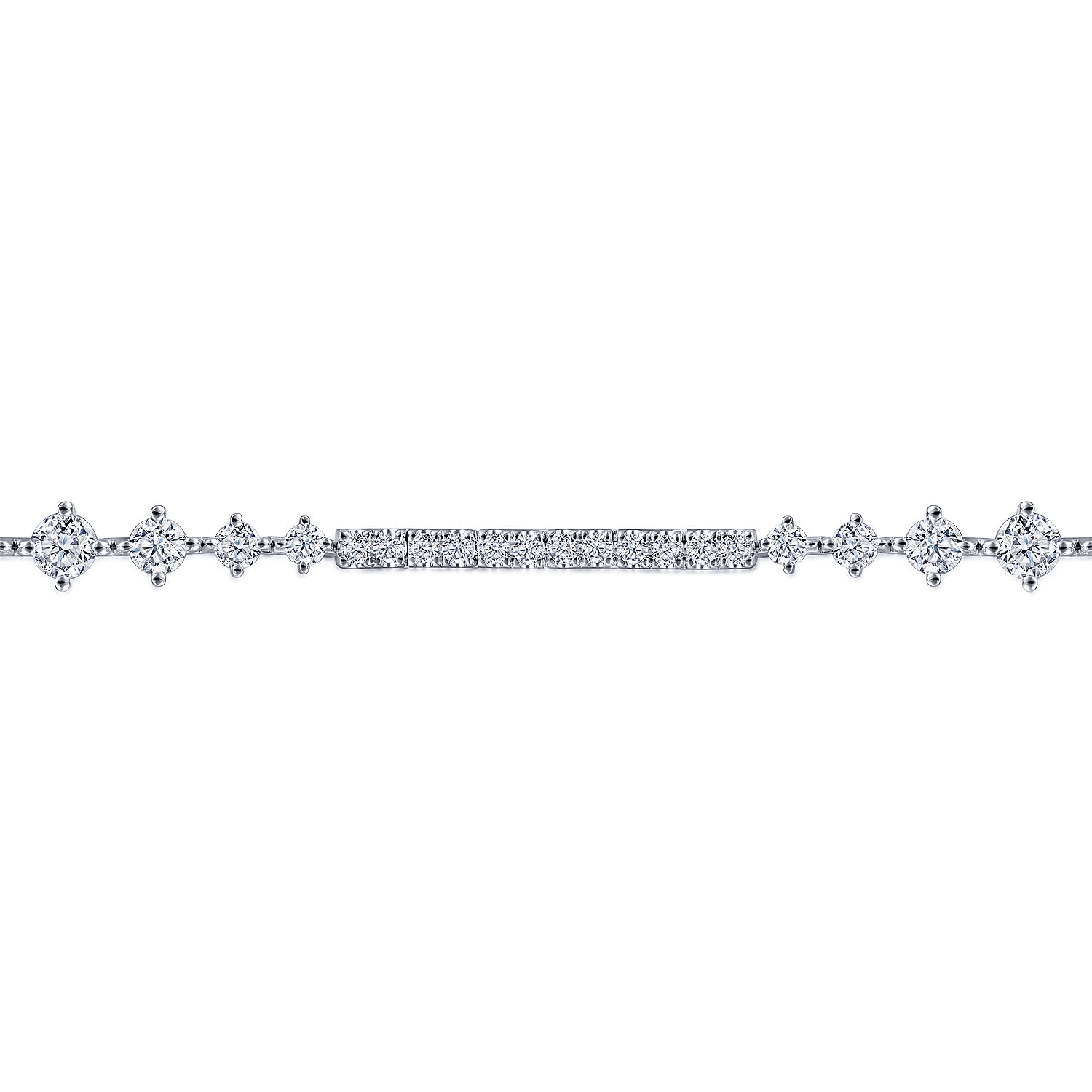 14K White Gold Diamond Tennis Bracelet