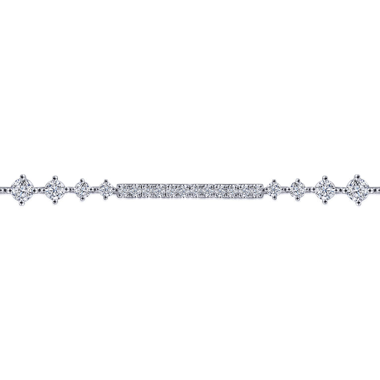 14K White Gold Diamond Tennis Bracelet - 2 ct - Shot 2