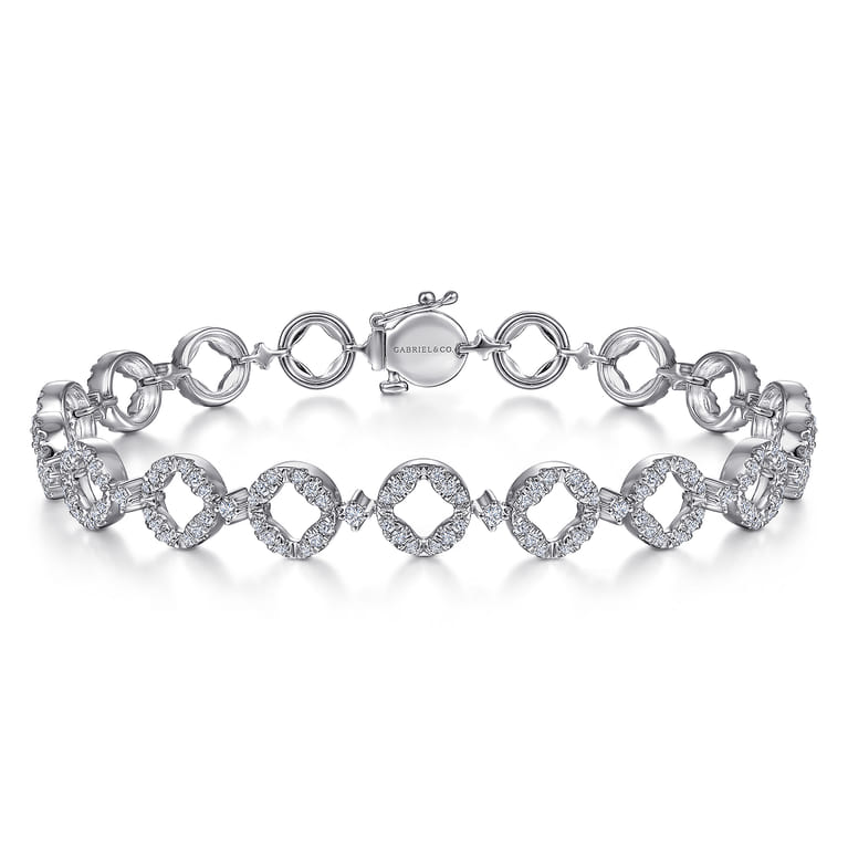14K White Gold Diamond Tennis Bracelet - 1.5 ct - Shot 1