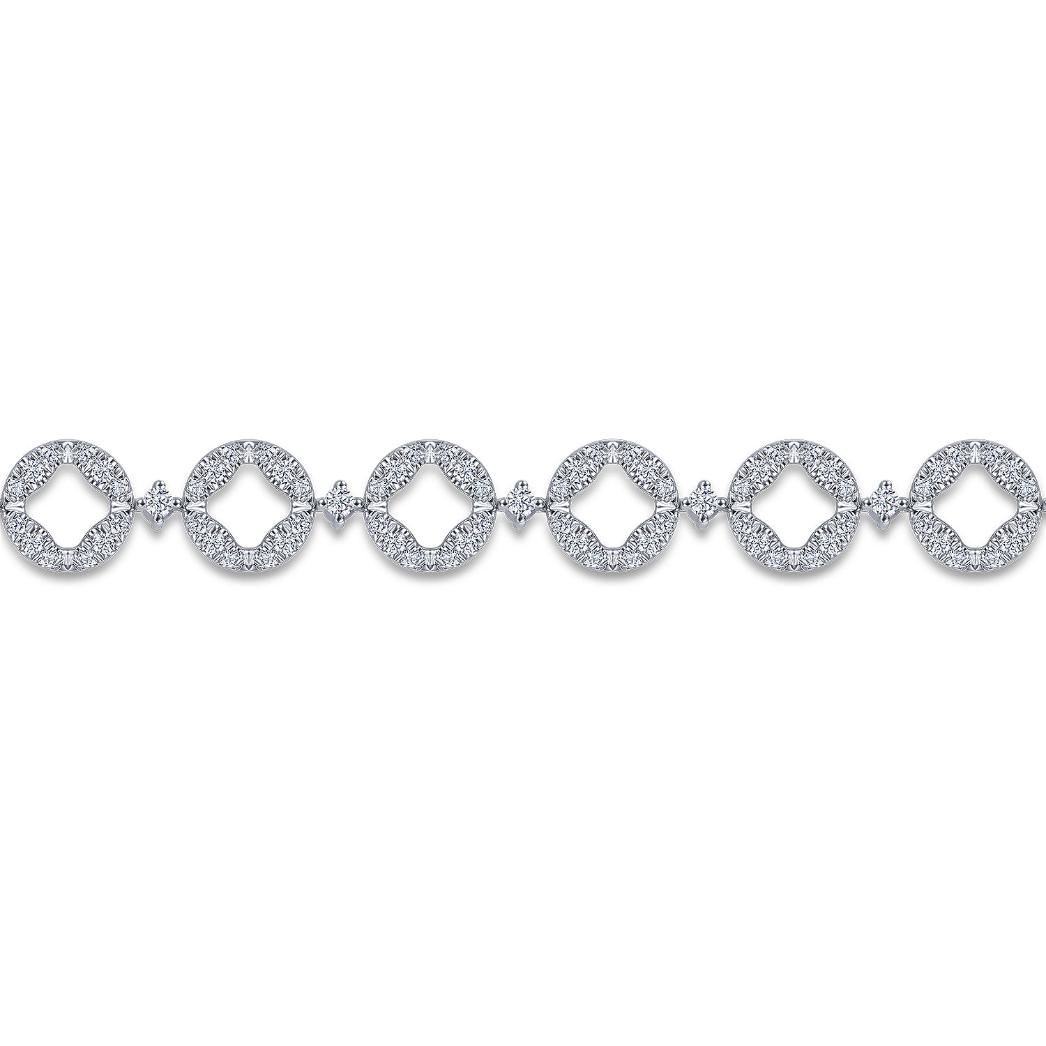 14K White Gold Diamond Tennis Bracelet