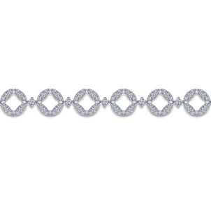 14K White Gold Diamond Tennis Bracelet