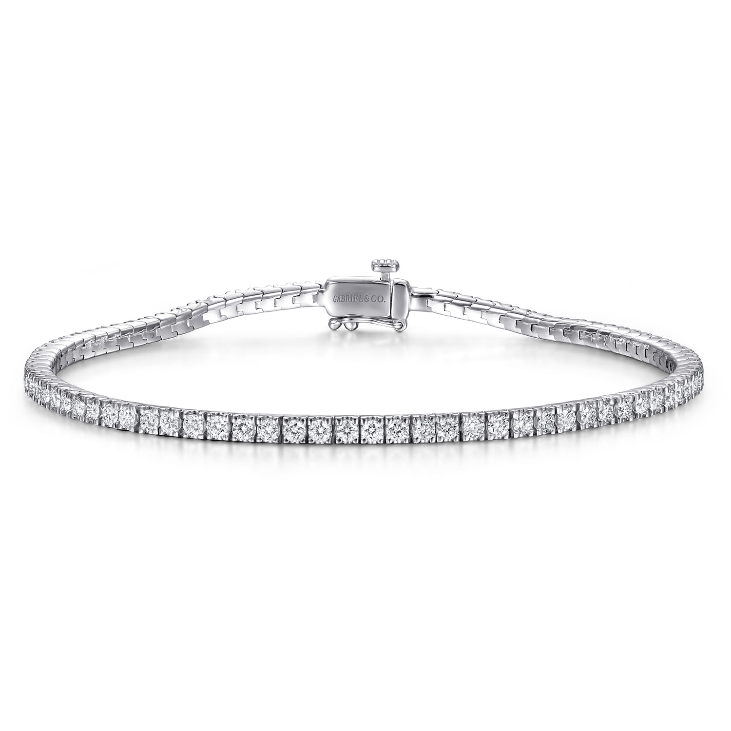 14K White Gold Diamond Tennis Bracelet - 1.95 ct - Shot 1