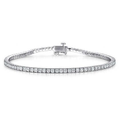14K White Gold Diamond Tennis Bracelet