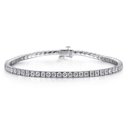 14K White Gold Diamond Tennis Bracelet