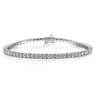 14K White Gold Diamond Tennis Bracelet - 3.7 ct