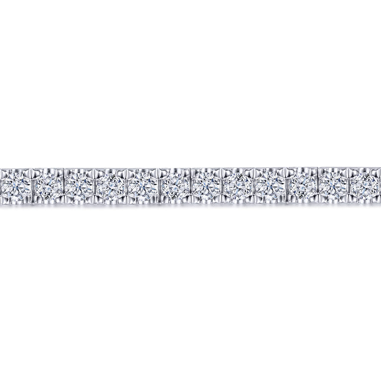 14K White Gold Diamond Tennis Bracelet - 3.7 ct - Shot 2