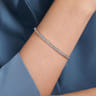 14K White Gold Diamond Tennis Bracelet - 3.7 ct