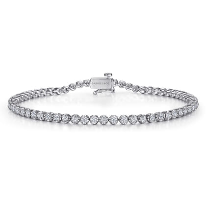 14K White Gold Diamond Tennis Bracelet