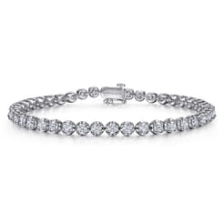14K White Gold Diamond Tennis Bracelet
