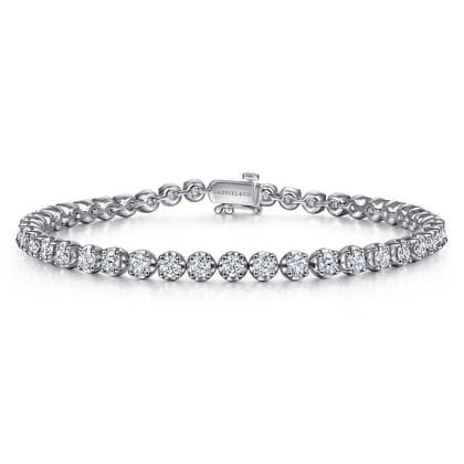 14K White Gold Diamond Tennis Bracelet