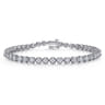 14K White Gold Diamond Tennis Bracelet - 3.85 ct