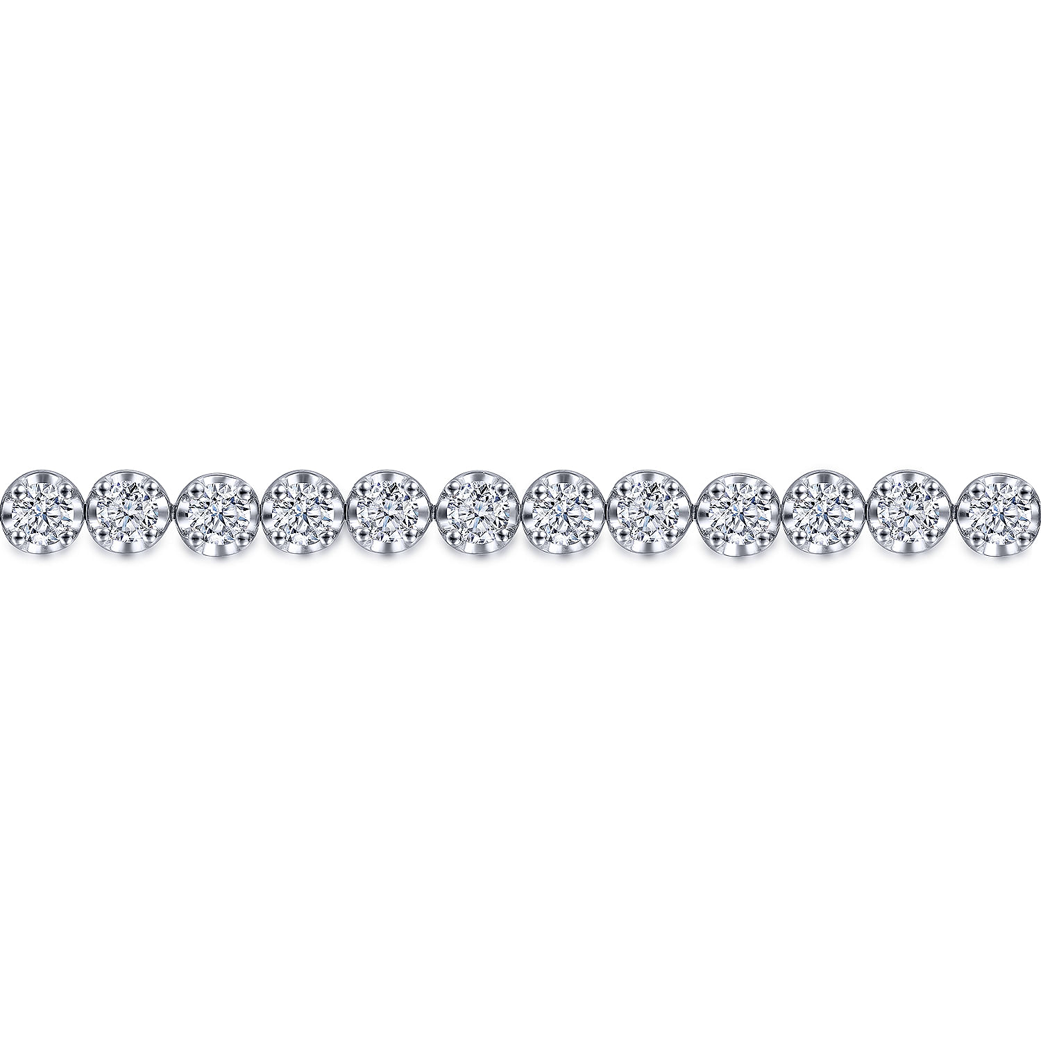 14K White Gold Diamond Tennis Bracelet - 3.85 ct - Shot 2
