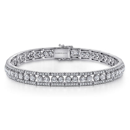 14K White Gold Diamond Tennis Bracelet