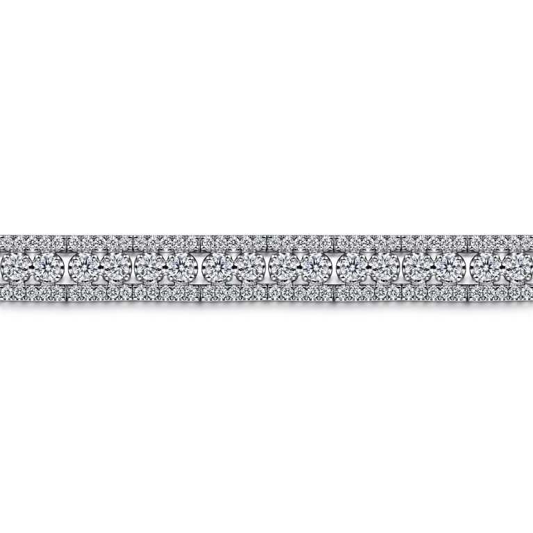 14K White Gold Diamond Tennis Bracelet - 5 ct - Shot 2