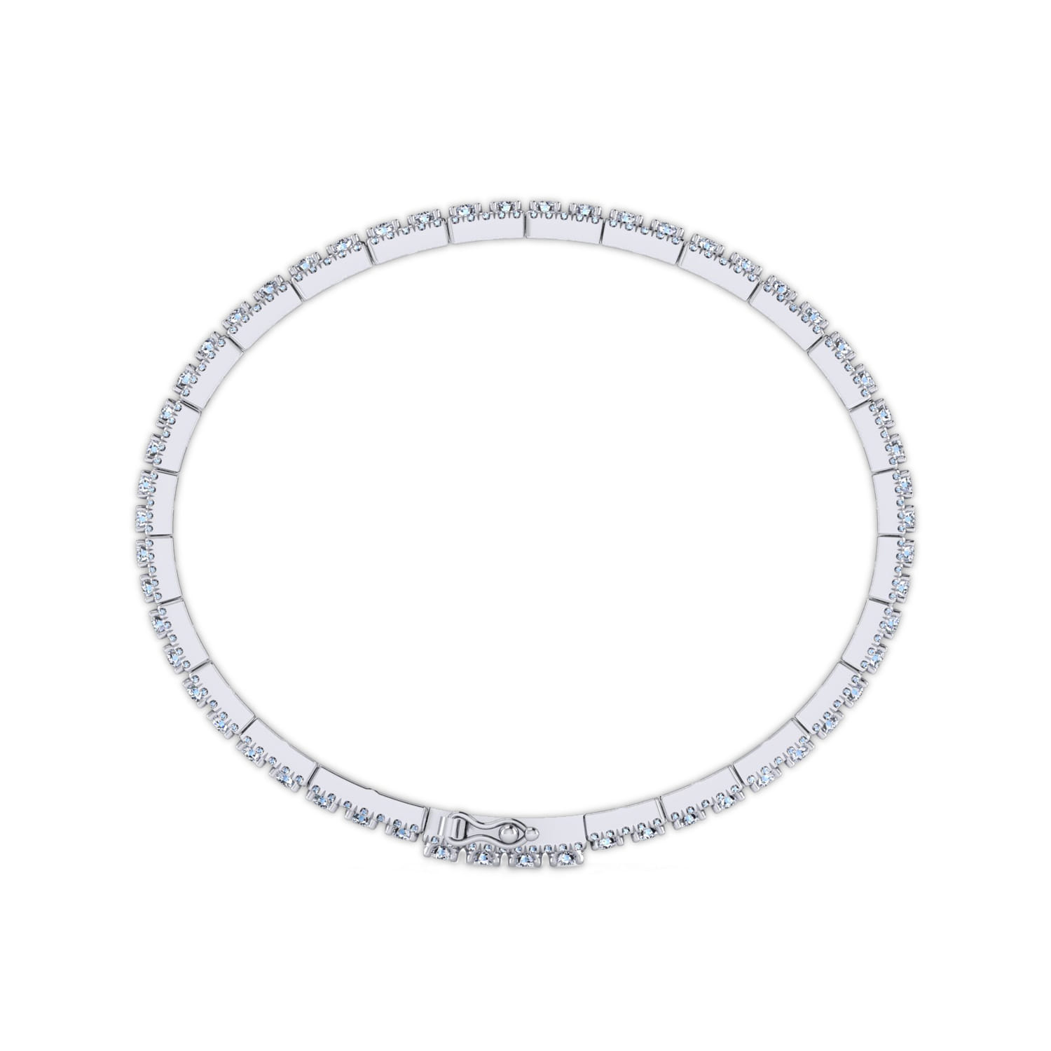 14K White Gold Diamond Tennis Bracelet - 5 ct - Shot 3